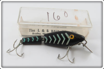 Vintage L&S Bait Co Black White Bars Pike Master Lure In Box