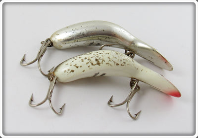 Heddon Tadpolly Spook Pair: Chrome & Silver Flitter
