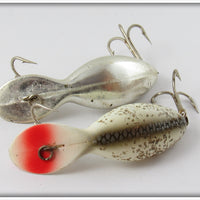 Heddon Tadpolly Spook Pair: Chrome & Silver Flitter