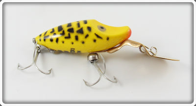 Vintage Heddon Yellow Coachdog Deep Dive River Runt Lure