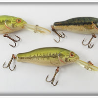 Vintage Rebel Baitfish Series Bass Lot Of Three Lures