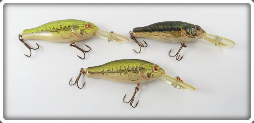 Vintage Rebel Baitfish Series Bass Lot Of Three Lures