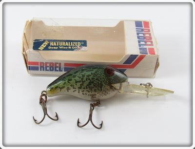 Vintage Rebel Naturalized Crappie Deep Wee R Lure In Box 