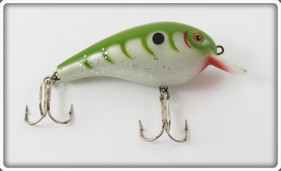 Vintage Cordell White & Green Tiger Big O Lure 