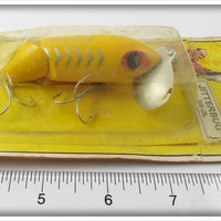 Arbogast Yellow Shore Jointed Jitterbug On Card