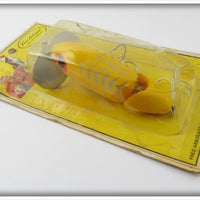 Arbogast Yellow Shore Jointed Jitterbug On Card