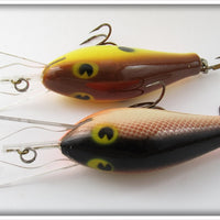 Poe's Chatreuse & Brown Scale Crankbait Pair