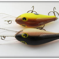 Poe's Chatreuse & Brown Scale Crankbait Pair