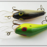 Poe's Chatreuse & Silver Scale Crankbait Pair