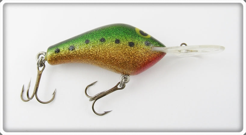 Poe's Green & Gold Glitter Crankbait