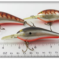 Rapala Crawdad & Silver Black Fat Rap Lot Of Three