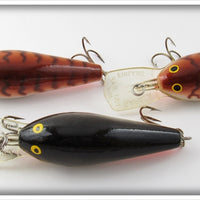 Rapala Crawdad & Silver Black Fat Rap Lot Of Three