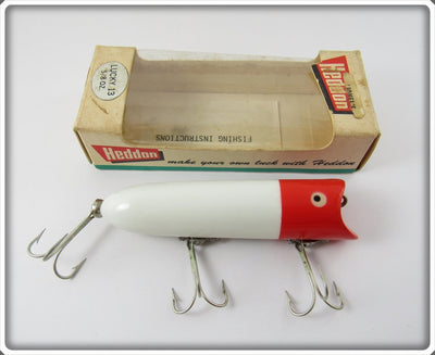 Heddon Red & White Lucky 13 In Correct Box 2500 RH