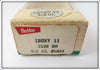 Heddon Red & White Lucky 13 In Correct Box 2500 RH
