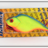 Bagley Blue On Chartreuse Sinking Baitfish Lure On Card