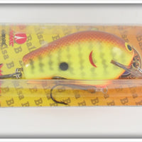 Bagley Dark Crayfish On Chartreuse Balsa B2 Lure On Card