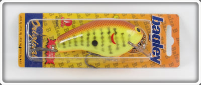 Bagley Dark Crayfish On Chartreuse Balsa B3 Lure On Card