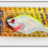 Bagley Chartreuse On White Sinking Baitfish Lure On Card