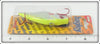 Bagley Chartreuse On White Sinking Baitfish On Card