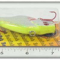 Bagley Chartreuse On White Sinking Baitfish On Card