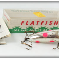 Helin Silver Plate Red Fluorescent Spots Flatfish In Box