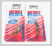 Rebel Brown Teeny Craw Lure Pair On Cards