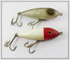 Heddon Baby Zara Pair: Silver Flitter & Red Head White