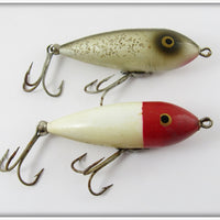 Heddon Baby Zara Pair: Silver Flitter & Red Head White