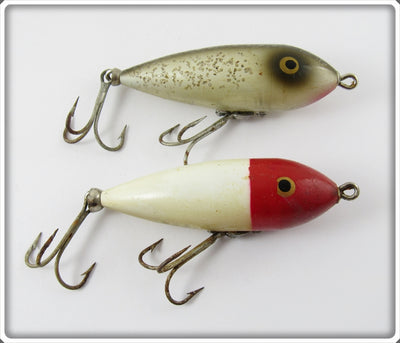 Heddon Baby Zara Pair: Silver Flitter & Red Head White