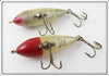 Heddon Baby Zara Pair: Silver Flitter & Red Head White
