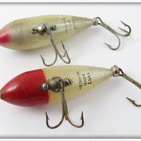 Heddon Baby Zara Pair: Silver Flitter & Red Head White