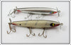 Vintage Smithwick Silver & Perch Devil's Horse Lure Pair