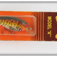 Vintage Bomber Natural Crappie Model A Lure On Card 