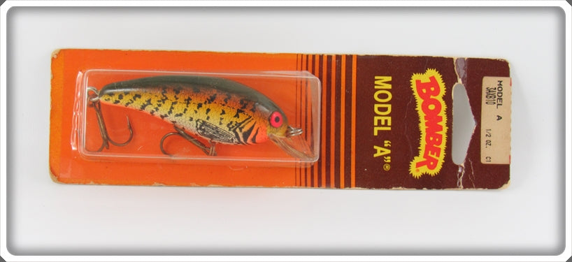 Vintage Bomber Natural Crappie Model A Lure On Card 