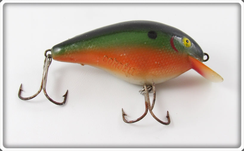 Vintage Cordell Green & Orange Big O Lure