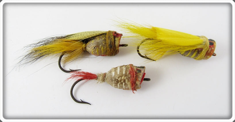 Heddon Shrunken Bass Bug Spook Lot Of Three