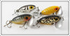 Arbogast Perch, Yellow Shore & Coachdog Jitterbug Lot Of Four 