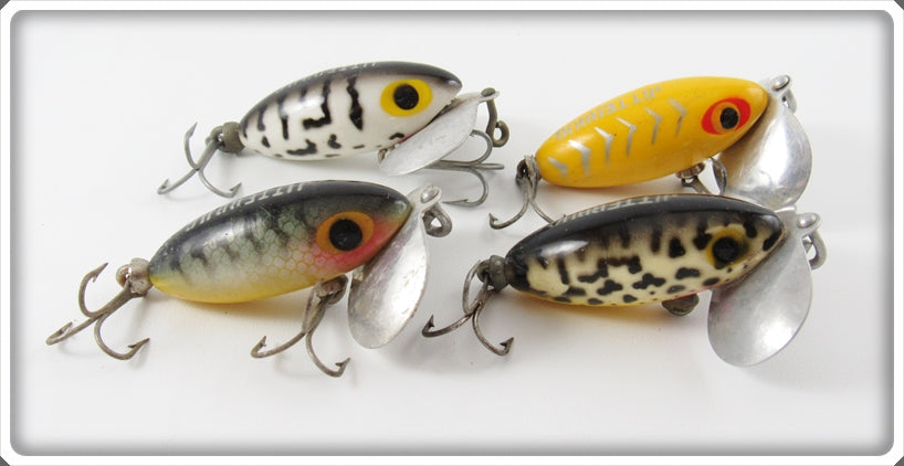 Arbogast Perch, Yellow Shore & Coachdog Jitterbug Lot Of Four 