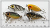 Arbogast Perch, Yellow Shore & Coachdog Jitterbug Lot Of Four