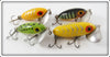 Arbogast Perch, Yellow Shore & Frog Jitterbug Lot Of Four