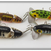 Arbogast Perch, Frog & Coachdog Jitterbug Lot Of Four