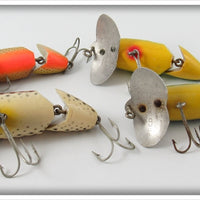 Arbogast Perch, Frog & Coachdog Jitterbug Lot Of Four