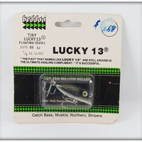 Vintage Heddon Baby Bass Tiny Lucky 13 Lure On Card