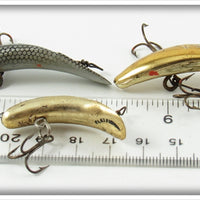 Helin Black Scale & Chrome Flatfish Lot Of Three