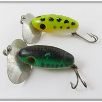 Arbogast Jitterbug Pair: Perch & Frog