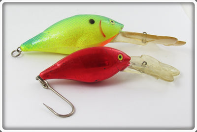 Luhr Jensen Hot Lips Pair: Red Chrome & Yellow Glitter