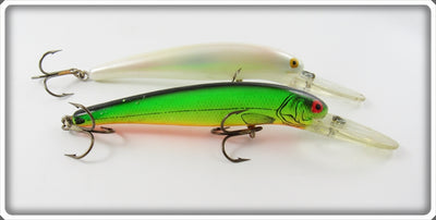 Vintage Bomber Pearl & Green Long A Lure Pair 