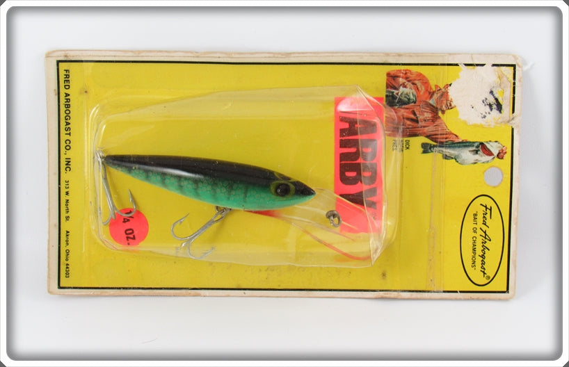 Vintage Fred Arbogast Perch Arby Lure On Card 