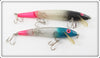 Vintage Rebel Glitter Fluorescent Jointed Floater Lure Pair