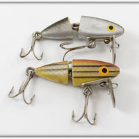 Vintage Harrison Hoge Silver & Striped Rocky Jr Lure Pair 